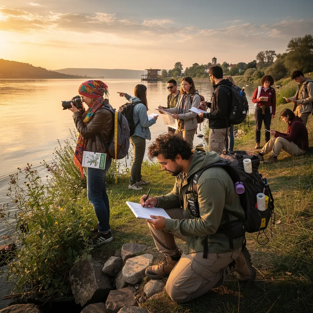 Antropológiai kutatások során készült fotó, amely egy ősi település maradványait ábrázolja.